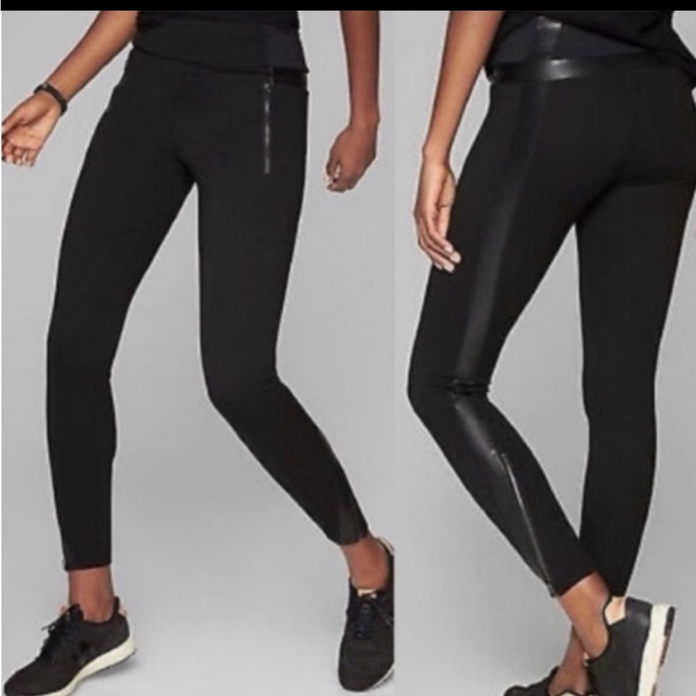 Athleta Sienna Ponte Leggings Small Black EUC